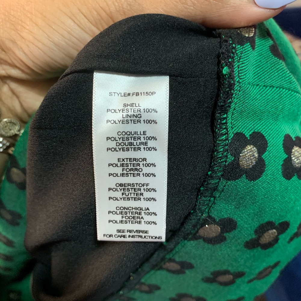 Anthropologie HD in Paris Green Patterned Skirt - Size 4 - Picture 11 of 14